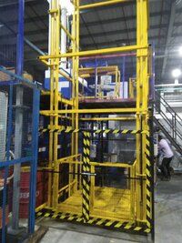 Goods Lift with wire mesh enclosure