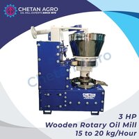 Wooden Rotary Oil Mill - 3 Hp Motor, 15-20 Kg/hour Capacity | Semi-automatic, Multi-seed Processing Eco-friendly Solution