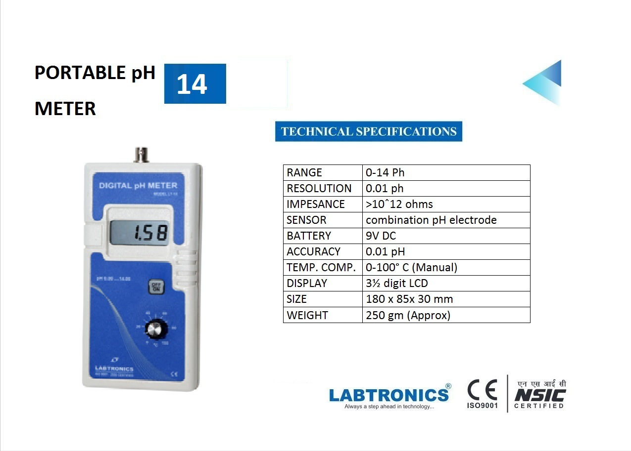 LT-14 Portable pH Meter