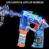 Led Light Bubble Gun - Plastic, 150gms Weight | Fun For Ages 3-5 Years, Colorful Led Effects