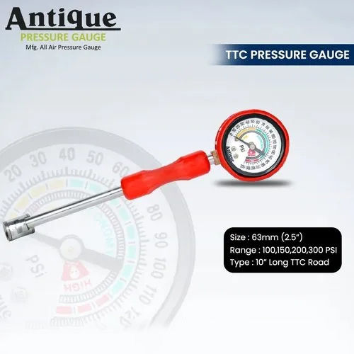 2.5 Inch Ttc Antique Pressure Gauge Dial Material: Glass