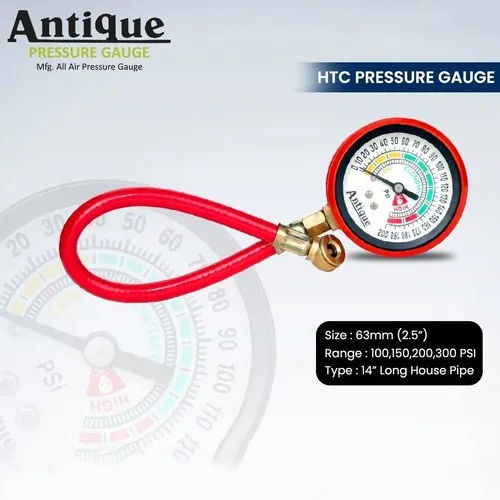 2.5 Inch Htc Antique Hydraulic Pressure Gauge Dial Material: Glass