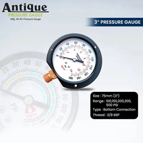 3 Inch Antique Pressure Gauge