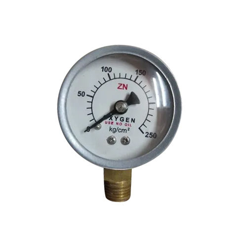 50Mm Oxygen Pressure Gauge Dial Material: Glass