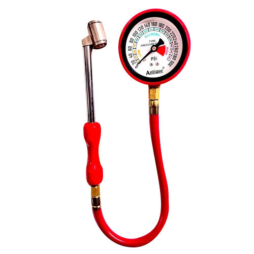 Industrial Red Air Pressure Gauge Dial Material: Glass