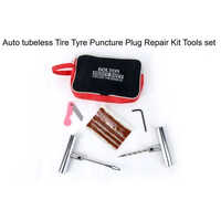 Auto Tubeless Tire Tyre Puncture Plug Repair Kit Tool Set