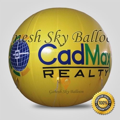 Yellow Colour Sky Advertising Balloon