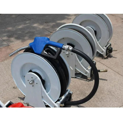 White Auto Rewind Hose Reel