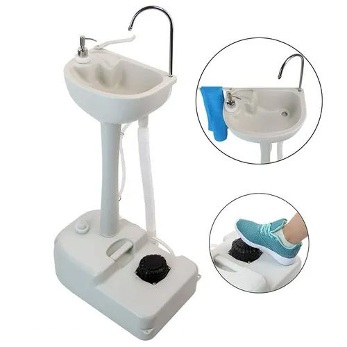 Plastic Hand Wash Station - Color: White