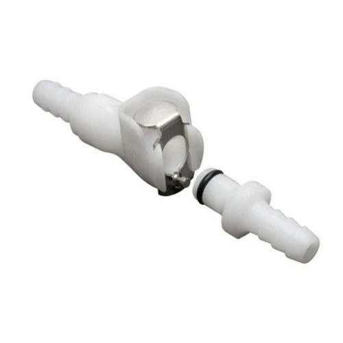 White Medical Plastic Quick Release Coupling