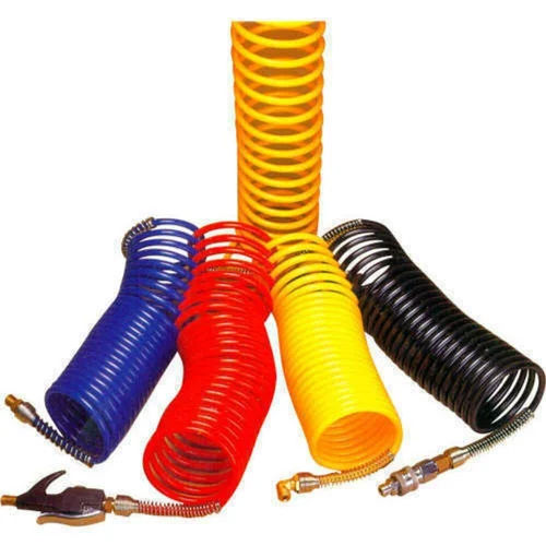 Multicolor Industrial Polyurethane Recoil Hose Assembly