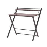 Brown Wooden Foldable Computer Desk
