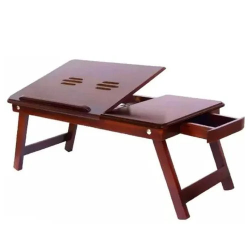 Wooden Foldable Laptop Table - Color: Brown