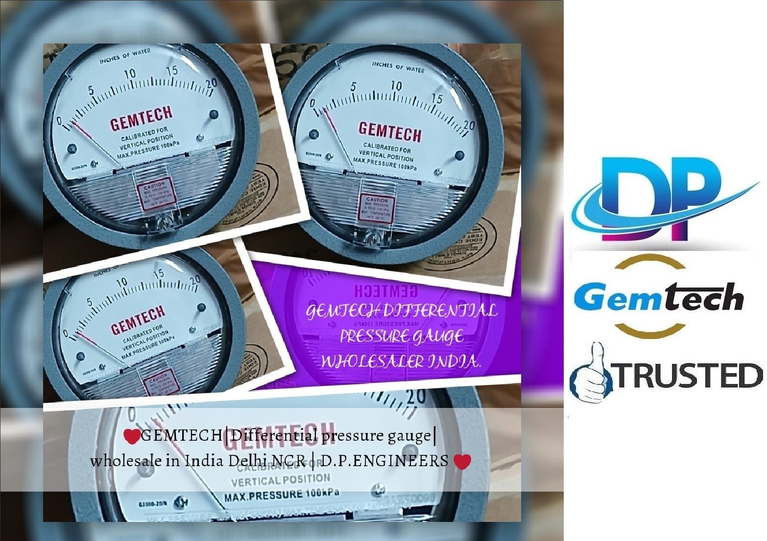 GEMTECH Differential Pressure Gauge by Narsi Nanded Maharashtra