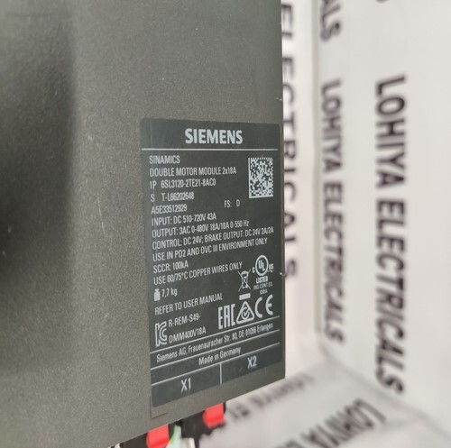 SIEMENS 6SL3120-2TE21-8AC0 DOUBLE M MODULE