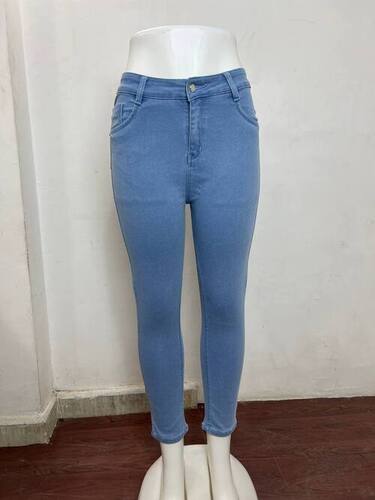 M Moddy 612ICE Single Button Light Blue Slim Fit Women Jeans