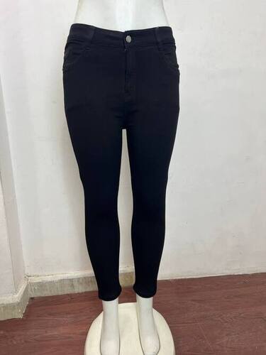 M Moddy 612black Single Button Black Slim Fit Women Jeans