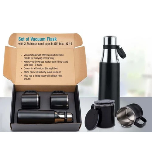 Black Vacuum Flask Set