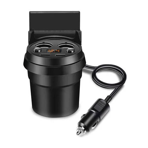 3 In 1 Car Chargers 2 Usb Ports Lighter Power Socket Charger Adapter Body Material: Plastic