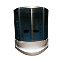 Vanity 4.5 ft Corner Steam Shower Cabin with Bathtub