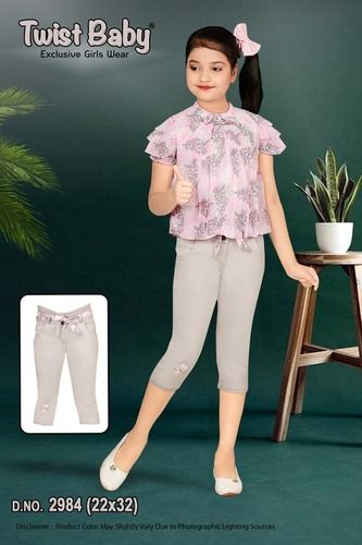 Kids girls capri pants set