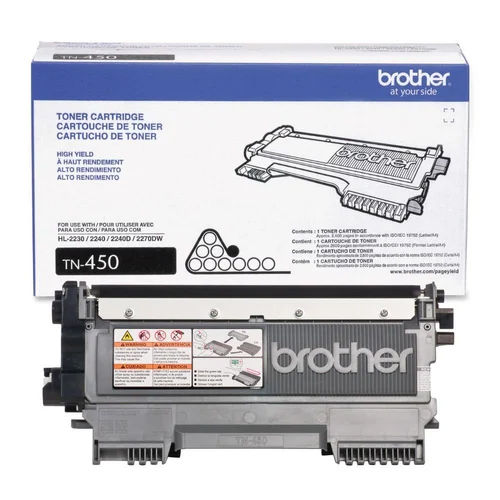 Brother Tn450 Toner Cartridge - Color: Black