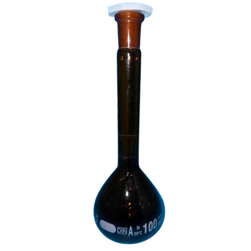 Transparent / As Per Requirement Volumetric Flask Amber Glass