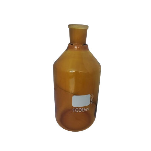 Reagent Bottle Amber Glass With Joint