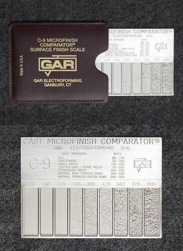SURFACE ROUGHNESS CHART  C9 GAR