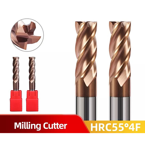 25200 4FLUTE FLAT COPPER 55HRC TiCN COATED 