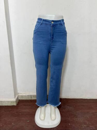 M Moddy 613Ice Single Button Straight Fit Light Blue Women Jeans - Feature: Washable