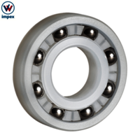 Kms Plastic Radial Ball Bearing - Aisi 316 Stainless Steel, 1-3/4 Inch, Corrosion Resistant, Low Maintenance, Non-magnetic Design, Lightweight