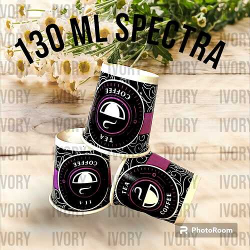 130ml Spectra Paper Cup - Paper, 130ml, Black | Designed for Hot and Cold Beverages, Bulk Packaged for Single-Serve Usage
