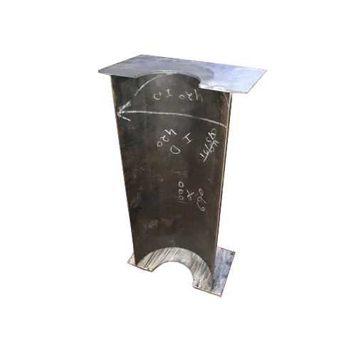 Pipe Stand - Galvanized Steel Rectangular Silver Design | Round Section Shape Durable Surface Treatment