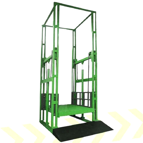 Double Mast Hydraulic Goods Lift