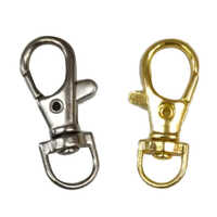 Dog Chain Lock - Durable Metal, Standard Size | Available In Silver Or Golden Color, Round Hole For Versatile Locking Mechanisms, Warranty Included