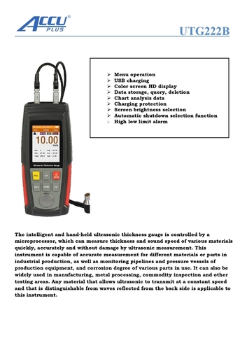 Ultrasonic Thickness Gauge UTG222B