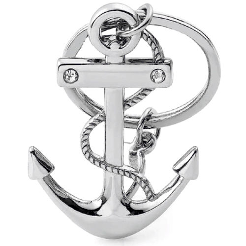 Silver Navy Anchor Keychain