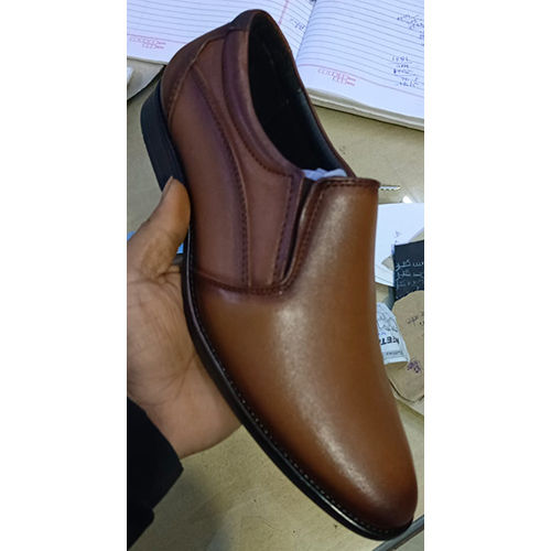 Brown Mens Slip On Leather Shoes