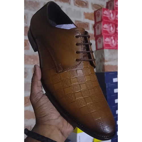 Any Season Texture Brown Leather Shoes