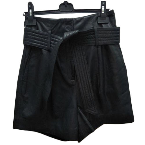 Artificial Ji- 118 Black Leather Shorts