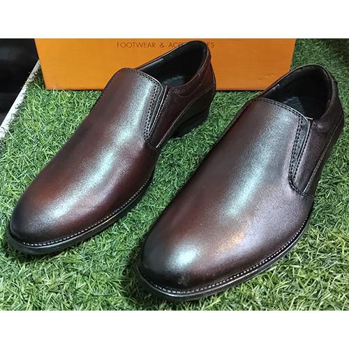 Brown Mens Formal Slip On Leather Shoes