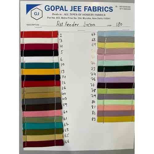 180 GSM COTTON LYCRA FABRIC