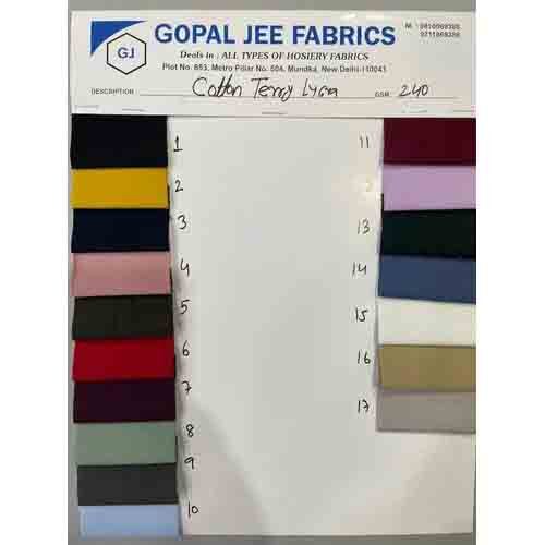 240 GSM COTTON TERRY SPANDEX FABRIC