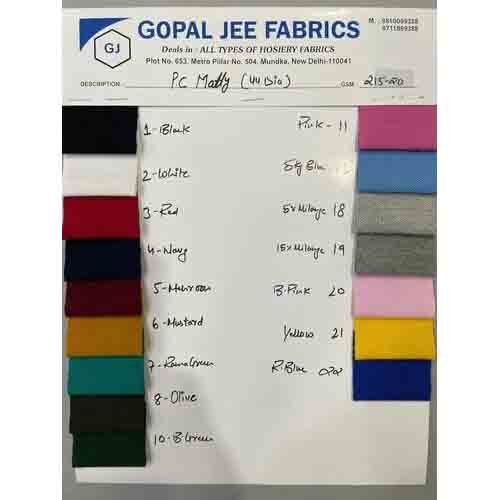 215 GSM P.C POLO TSHIRT FABRIC