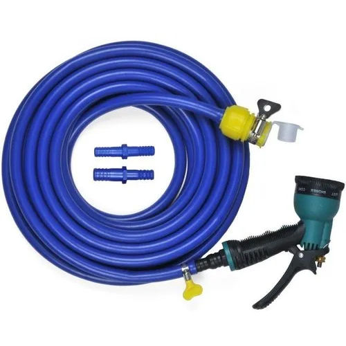 As Per Requirement Blue Car Washing Hose Pipe