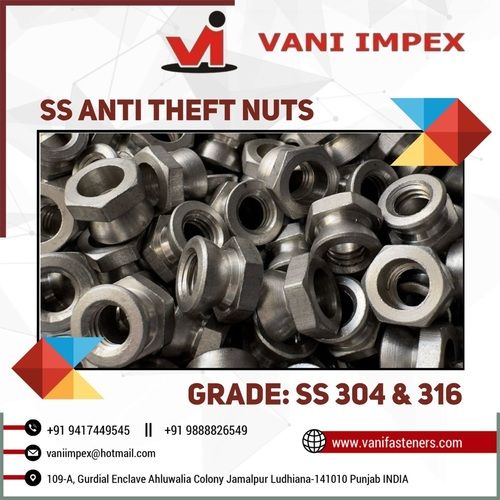 SS 304 Anti-Theft Nuts/Shear Nut