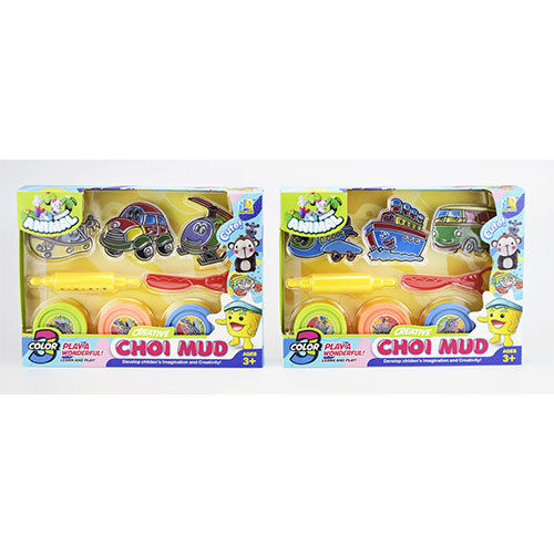 Multicolor Play Dough Transportation Toys Set