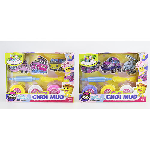 play dough transportation toys set