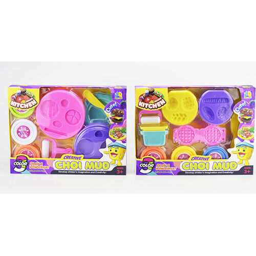 play dough bread hamburger toys set